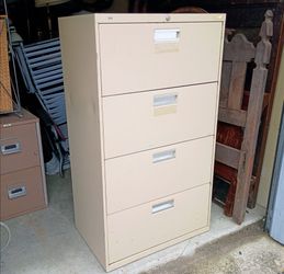 Large Lateral File Cabinet by HON - 4.5 ft tall - Heavy duty!