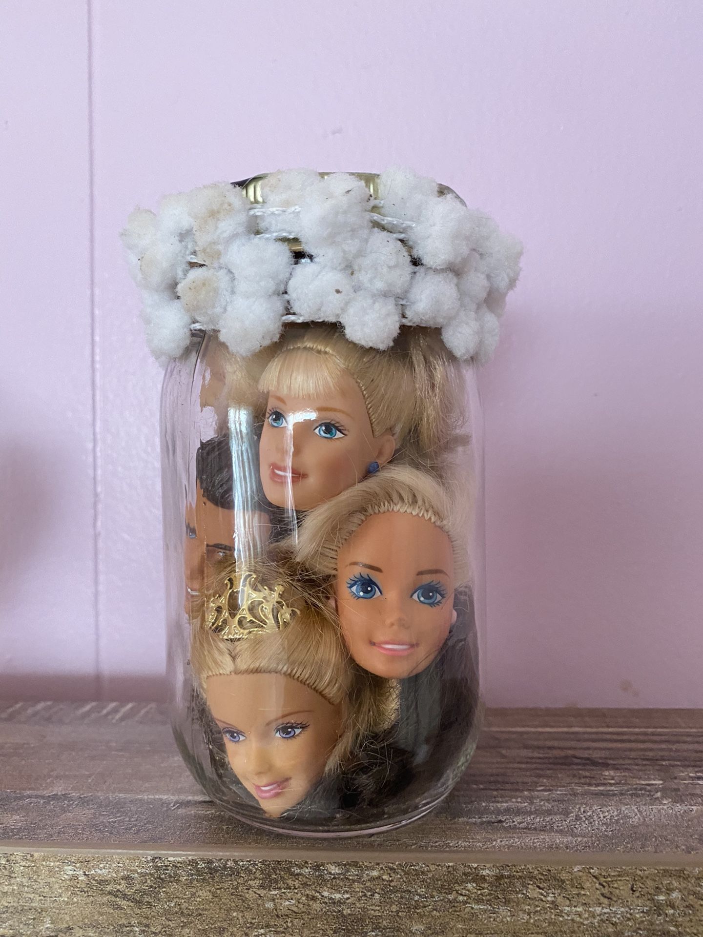 Jar Of Barbie Heads