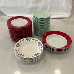 Christmas Plates And bowls