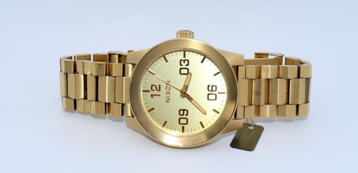 NIXON Nixon Take Charge The Corporal Mens Watch GOLD TONE 48mm  