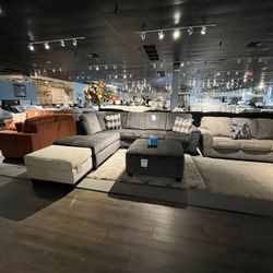 Grey 2PC Chaise Sectional Couch