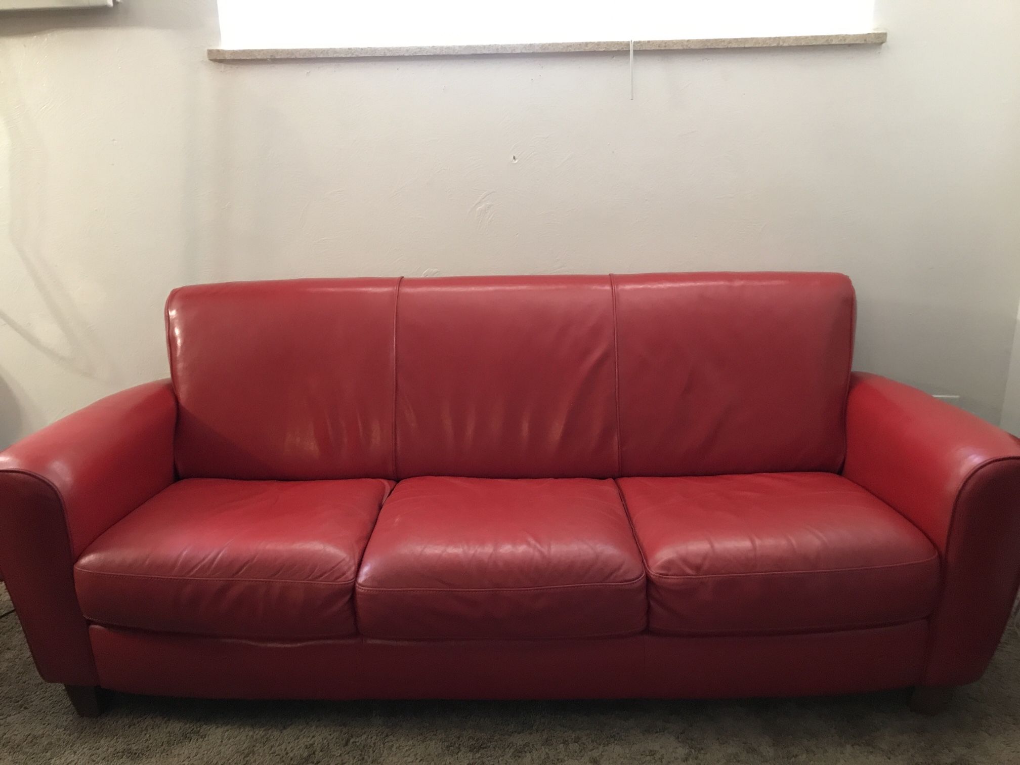 Red Leather Couch