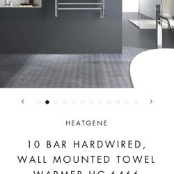 10 BAR HARDWIRED, WALL MOUNTED TOWEL WARMER HG-6466
