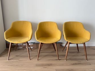 Set of 3 Mid-Century Modern Accent Chairs MODANI