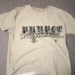 Purple Brand Graphic T-Shirt – Cream – Size Medium