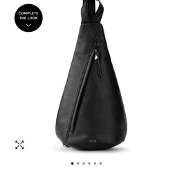 Geo Leather Sling Backpack