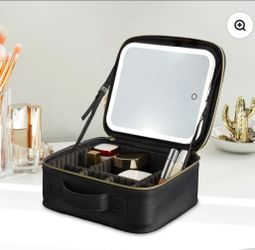 Makeup travel bag led mirror