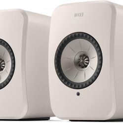 KEF LSX II LT Wireless HiFi Speakers - Pair (Stone White) OBO