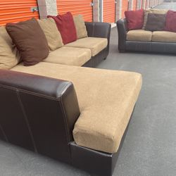 Sectional W Loveseat Like New