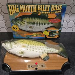 Vintage Tested Big Mouth Billy Bass Gemmy Singing Fish 1999 Motion Activated 
