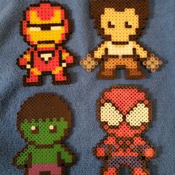 Mini Super Hero's Perler Beads