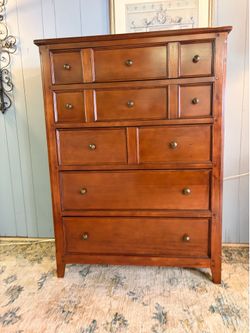 Tall Solid Wood Chest of Drawers / Dresser