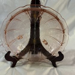 Jeannette Cherry Blossom 3 Footed Bowl {Approximately 10 1/2”}