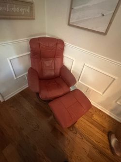 Recliner with foot rest.