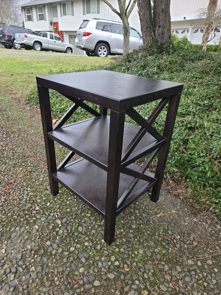 Solid Wood Side Table Small Shlef