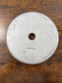 10Lbs Standard Weight Plate Single 10Lbs Grey