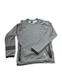 Adidas Climalite Men's Essentials Motion Pack Sweatshirt in gray heather LARGE