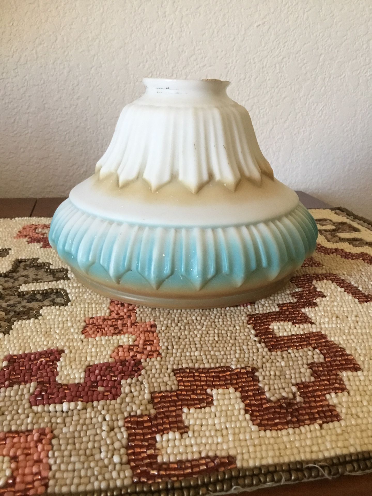 Vintage Antique Art Deco Milk Glass Lamp Light Shade Globe