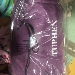 Pink and purple sleeping bag