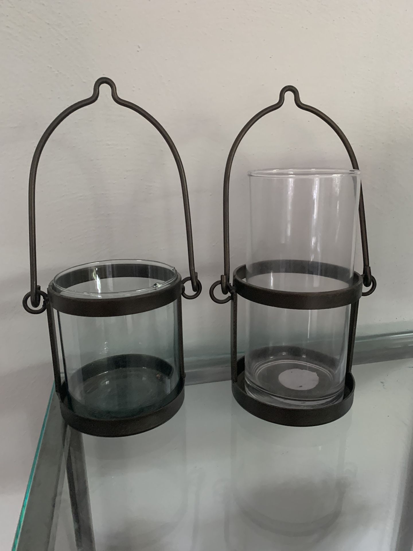 2 Hanging Lanterns Or vases