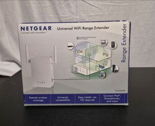 NETGEAR WN3000RP WiFi Range Extender 2.4GHz 802.11b/g/n WPS Ethernet