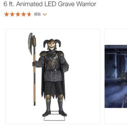 6 Ft Animated Led Grave Warrior Brand New