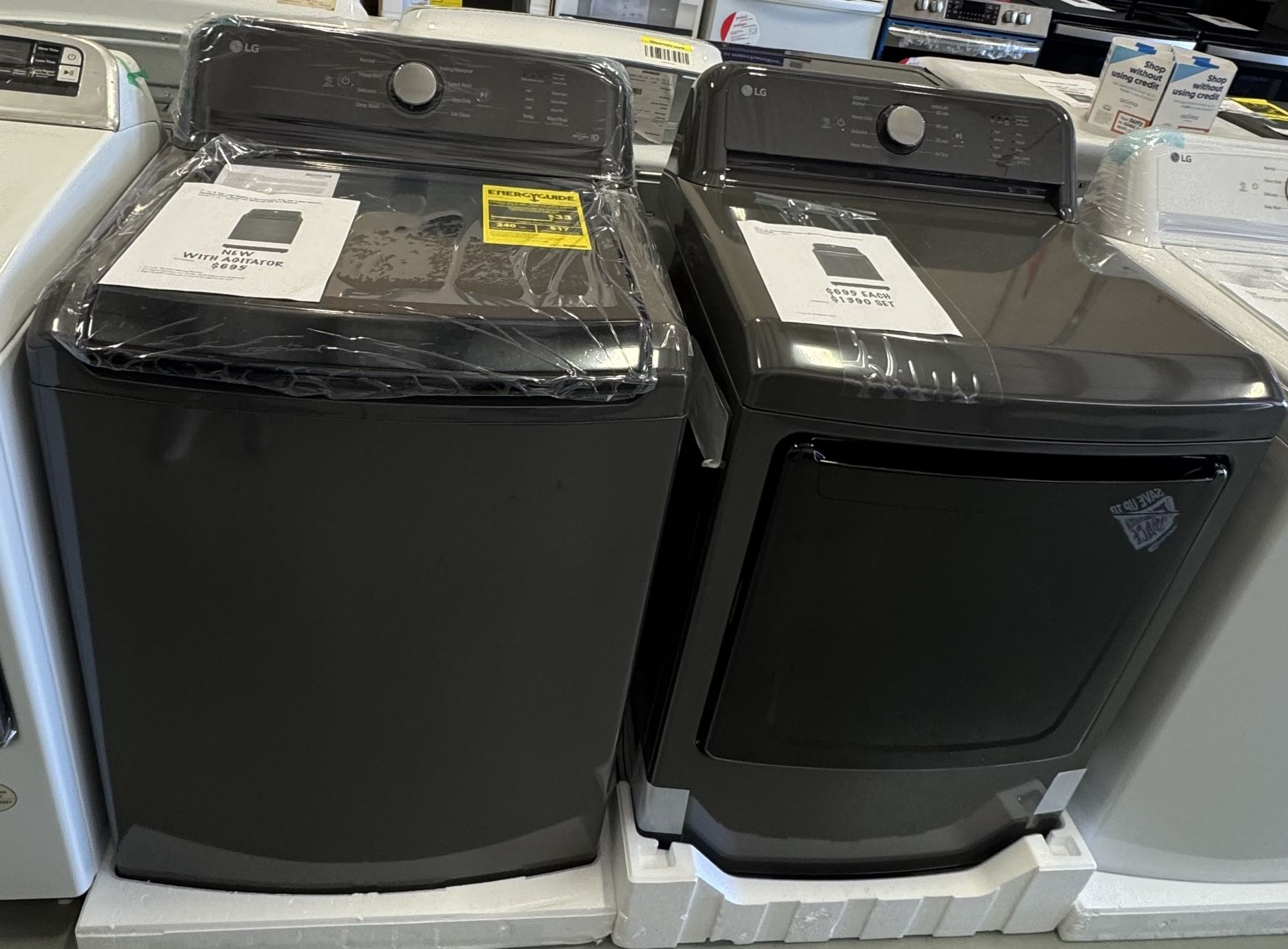 New LG Monochrome Grey Washer & Dryer