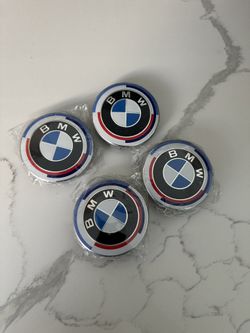 BMW HUBCAPS 50TH ANNIVERSARY LOGO