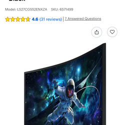samsung 27” curved monitor