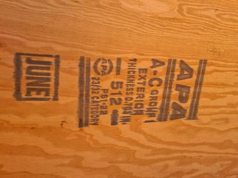 Fire treated Plywood  3/4" 4x8 Foot