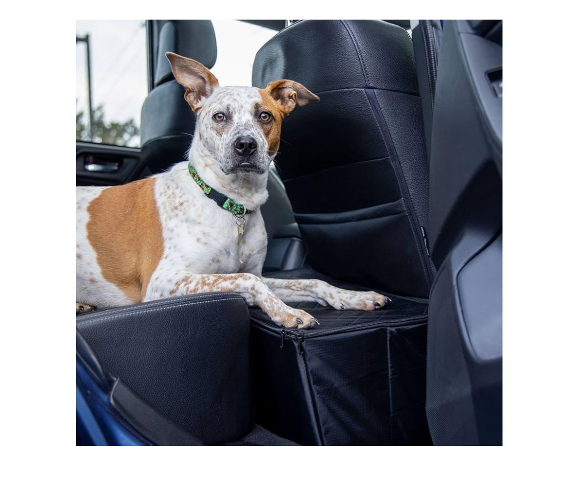 Dog Car Seat Extender with Storage - Gap Filler Platform for Large Dogs - Supports Up to 200 lbs - Car & SUV Travel Accessory