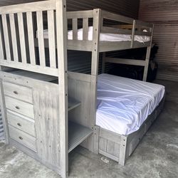 Modern Gray Bunk Bed (Delivery & Assembly Included)