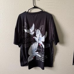 Men's Black and Grey T-shirt(116)22