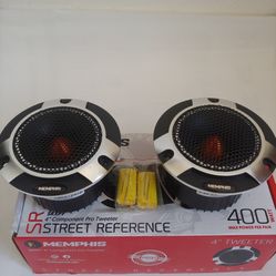 MEMPHIS 1 PAIR 4 INCH COMPONENT PRO TWEETER 400 WATTS PEAK POWER PER PAIR CAR TWEETER