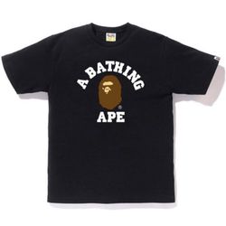 Black Bape college Tee 