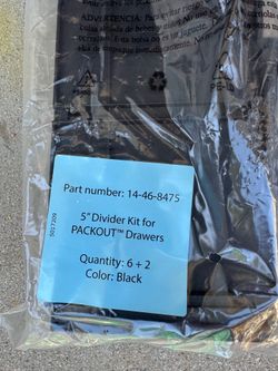 Milwaukee pack out drawer dividers