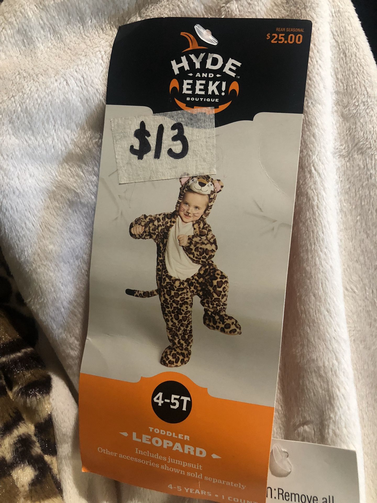 NEW Leopard Halloween Costume size 4-5T (kids)