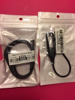 Fitbit flex band and charging usb cable black