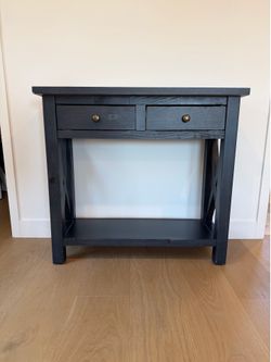 Navy with brass handles console/side table!