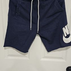 Nike Navy Blue Terry Shorts Mens Size Small 