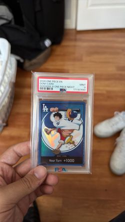 2026 DODGERS x ONE PIECE NIGHT MONKEY D LUFFY DON!! CARD PROMO PSA 9 MINT