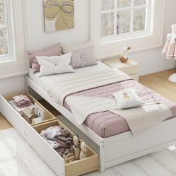 Twin Bed Frame - 2 Drawers