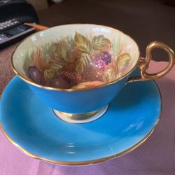 Vintage  AYNSLEY Bone China  Tea Cup And Saucer 