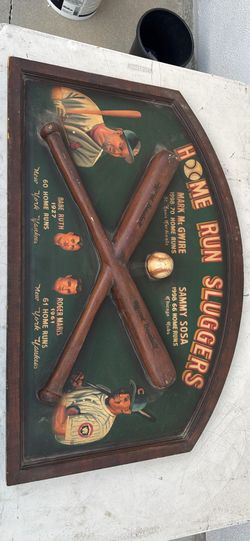 Sammy Sosa & Mark Mc Gwire custom wooden home run frame