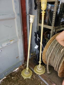 Vintage antique pedestal lamps