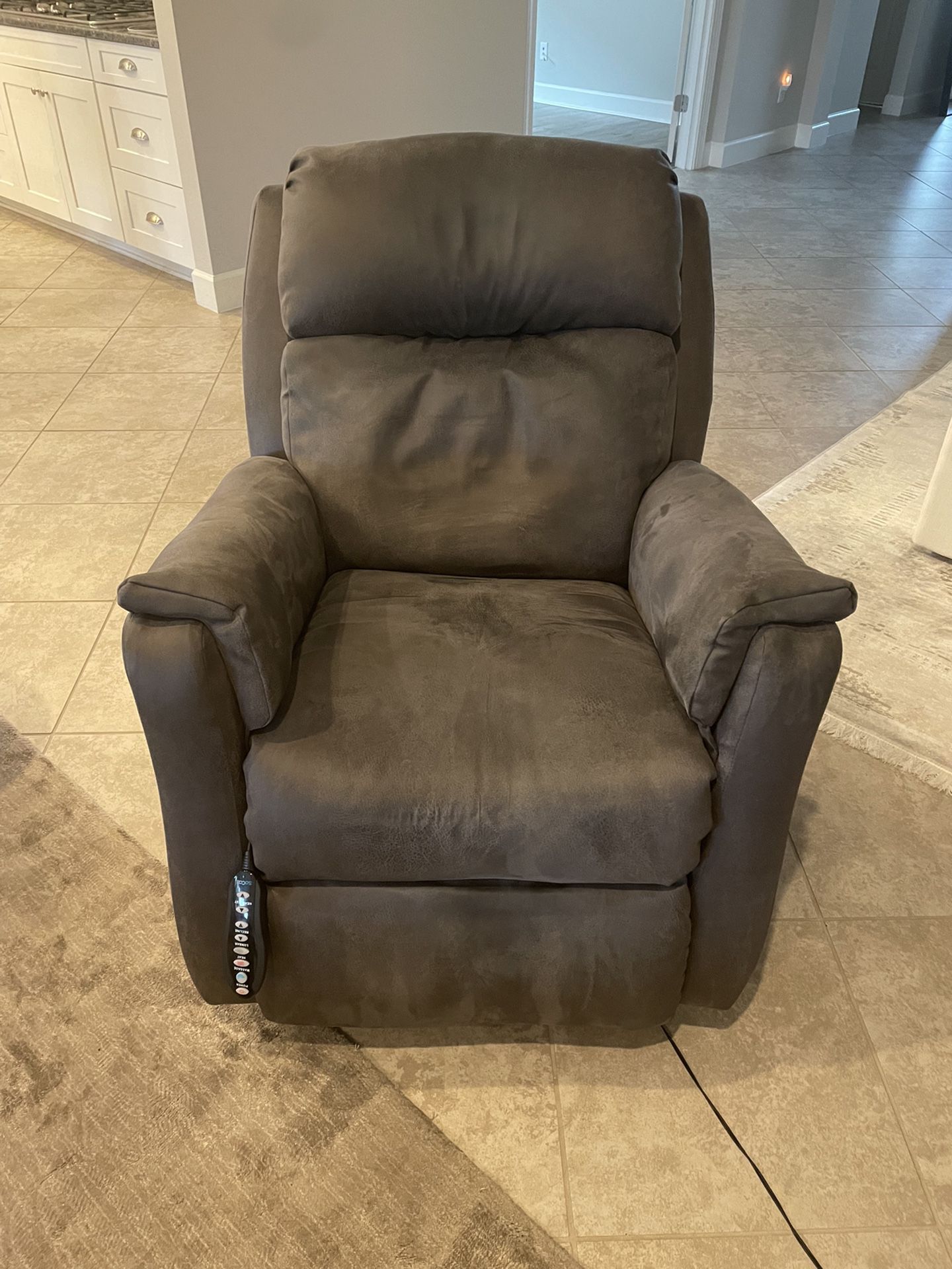 Gray leather Recliner