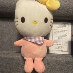 Hello Kitty Plush Yellow Bow Pink Body