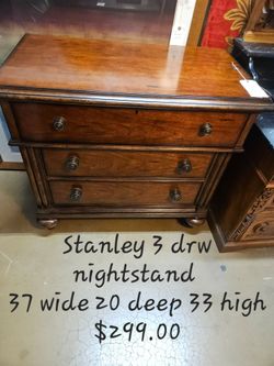 Nightstand 3 drw Stanley We are located at 2811 East Bell road. Another Time Around Furniture.