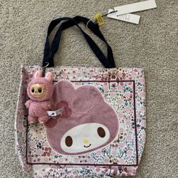Tote bag with a labubu New 18inch * 14inch