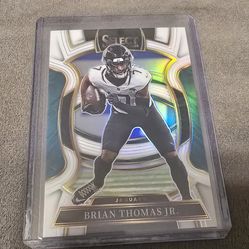 2025 Panini Select Football White Prizm Concourse Brian Thomas Jr /35
